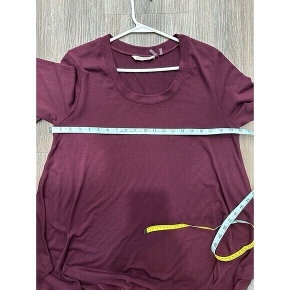 Soft Surroundings Womens Top Size Large Burgundy Long Sleeve - Picture 10 of 11